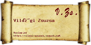 Világi Zsuzsa névjegykártya